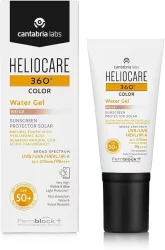 Cantabria Heliocare 360° Color Water Gel SPF 50+ 50 мл - Сонцезахисний зволожувальний водний гель Беж