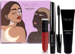 Подарунковий набір Nouba SHINE ON ME RED (туш для вій, губна помада, хайлайтер)
