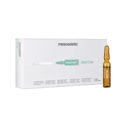 Mesoestetic Мesohyal BIOTIN, 2 мл - Биоревитализатор Мезогиал Биотин коктейль для лечения выпадения волос + гиалуроновая кислота 2,5 мг/мл (ампула)