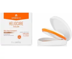Cantabria Labs Heliocare Color Compact Oil-Free, 10 гр - Крем-пудра компактна на водній основі з SPF 50 для жирної и комбінованої шкіри (тон темний)