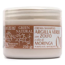 Alan Jey Green Natural Cream Shampoo Argilla Verde, 250 мл - Крем-шампунь с зеленой глиной, биосерой и маслом