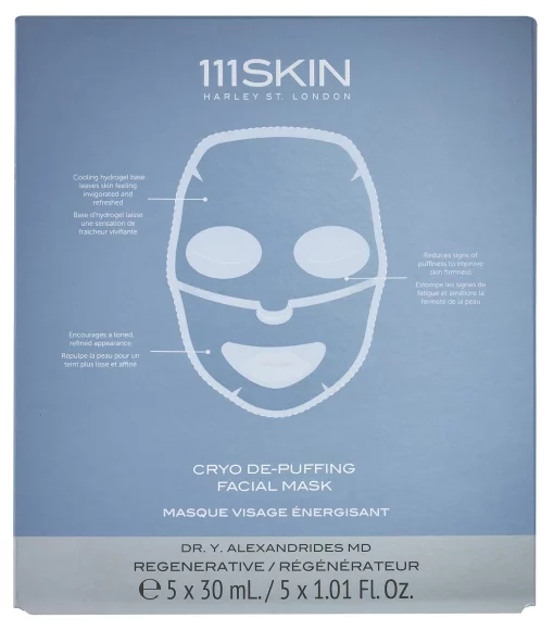 111SKIN Cryo De-Puffing Facial Mask, 5 шт - Крио-энергетическая маска для лица