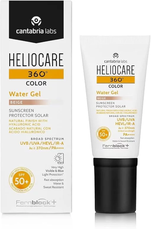 Cantabria Heliocare 360° Color Water Gel SPF 50+ 50 мл - Сонцезахисний зволожувальний водний гель Беж