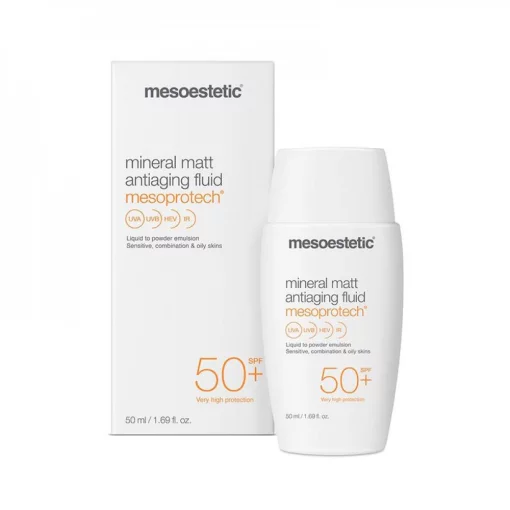 Mesoestetic Mesoprotech Mineral Matt Antiaging Fluid, 50 мл - Минеральный флюид для жирной кожи SPF 50+