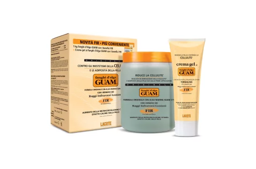 GUAM FIR (1 кг + 200 мл) - Антицеллюлитная маска из водорослей с разогревающим действием в наборе с подтягивающим гелем