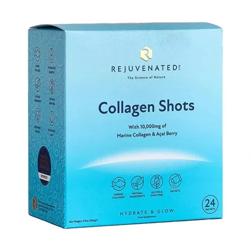 СOLLAGEN SHOTS 10 000 mg per serving (24 окремих саше) - Колаген шоти для красивої шкіри з ягодами Асаї